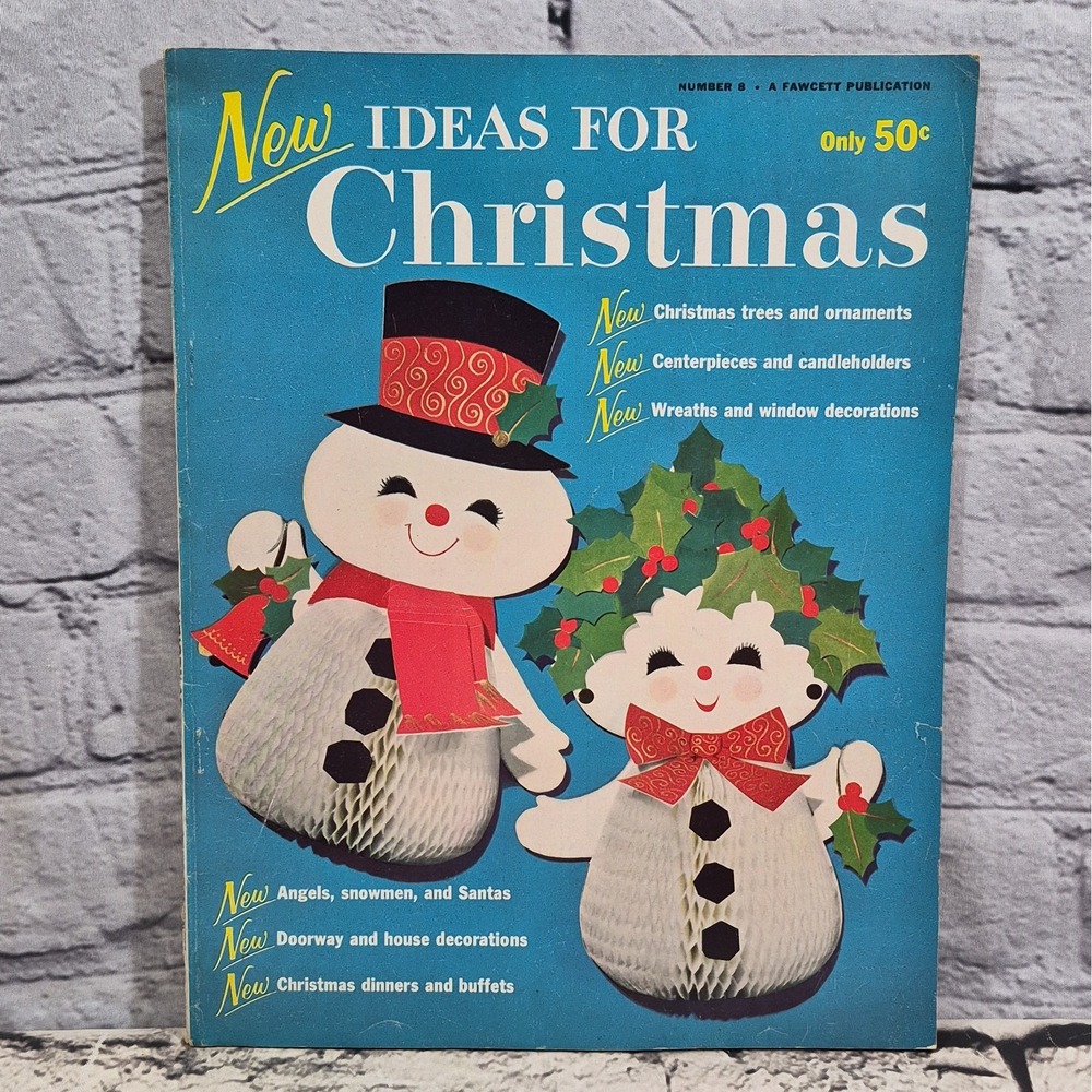 1963 New Ideas For Christmas Fawcett Magazine Number 8 MCM Holiday